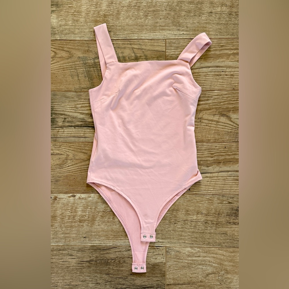 Blush Pink Scoop Neck Bodysuit